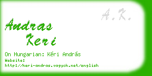 andras keri business card